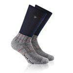 Rohner Hiking Sock Fibre High Tech (Coolmax fibers/Merino wool) navy blue/grey - 1 pair