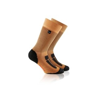 Rohner Trekking Socks Crew Mountain Trekking (antibacterial, foot wellness) orange/brown - 1 pair