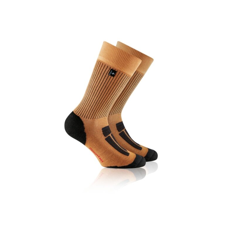 Rohner Trekking Socks Crew Mountain Trekking (antibacterial, foot wellness) orange/brown - 1 pair