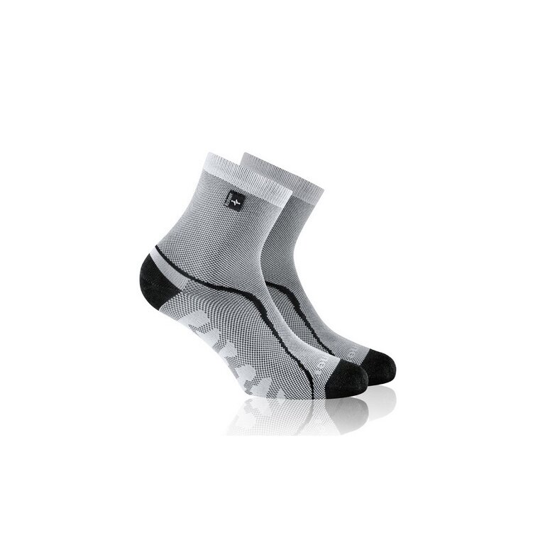 Rohner Sport Sock R-Ultra Light Quarter (light, moisture-absorbing) grey/white - 1 pair