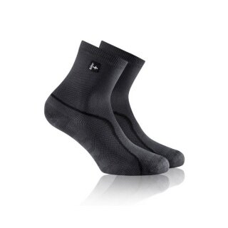 Rohner Sport Sock R-Ultra Light Quarter (light, moisture-absorbing) black - 1 pair