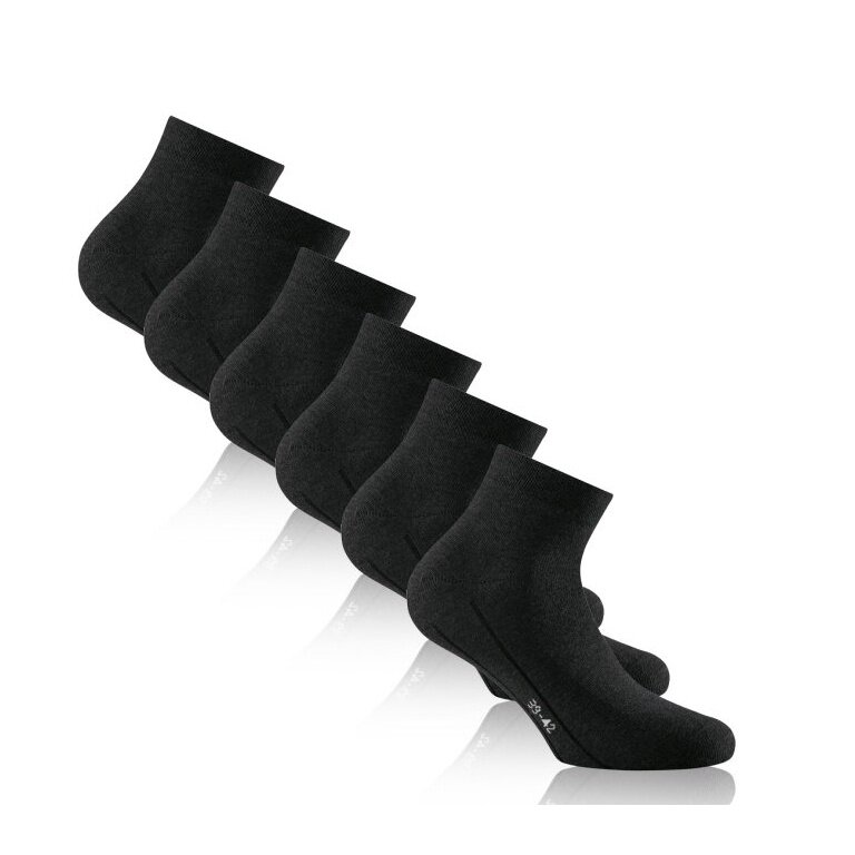Rohner Day Sock Sneaker Basic Plus black - 3 pairs