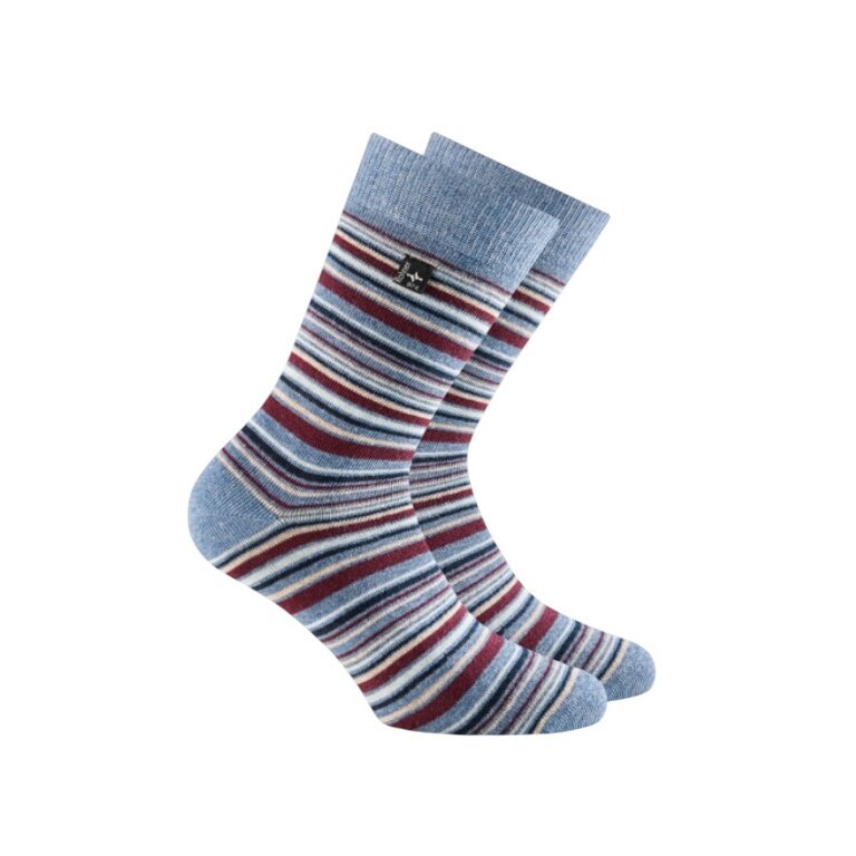 Rohner Daily Sock Fashion Vintage Edition (Cotton) denim blue/colourful striped - 1 pair