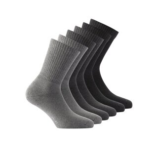 Rohner Tennis Socks Crew Basic (super soft) light grey/grey/dark grey - 3 pairs