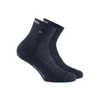 Rohner Trek Everyday Quarter Walking Socks (pleasant foot climate and maximum comfort) dark blue - 1 pair