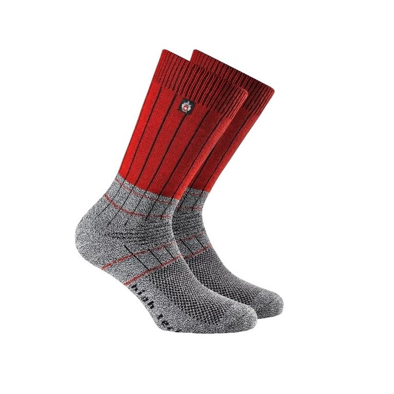 Rohner Trekking Sock SAC Fibre High Tech grey/red - 1 Pair