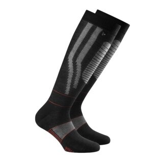 Rohner Winter Ski Socks Ultra Light black/grey - 1 pair