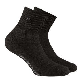 Rohner Hiking Socks Fibre Light Quarter (Mixed Fabric) black - 1 Pair
