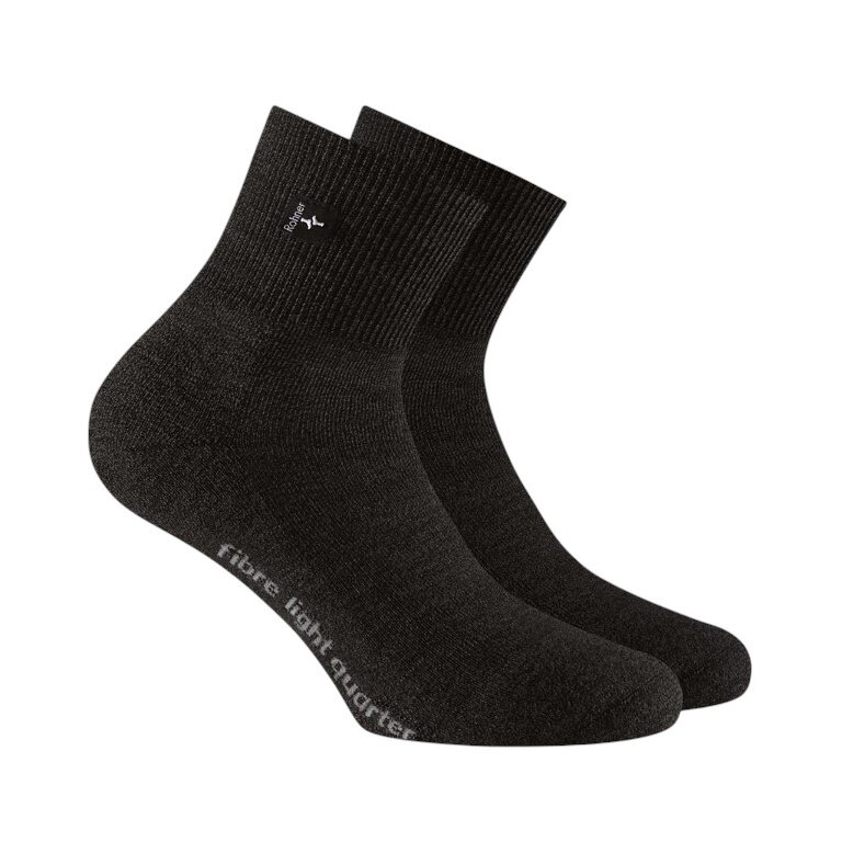 Rohner Hiking Socks Fibre Light Quarter (Mixed Fabric) black - 1 Pair