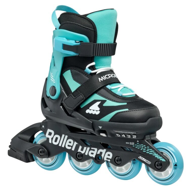 Rollerblade Inline Skates Microblade (Wheels: 72mm/80A, Bearings: SG3) black/light blue children