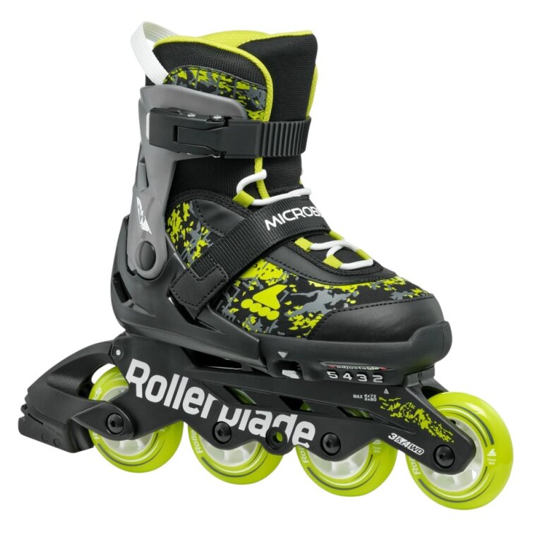 Rollerblade Inline Skates Microblade SL (Wheels: 72mm/80A, Bearings: SG3) black/lime children