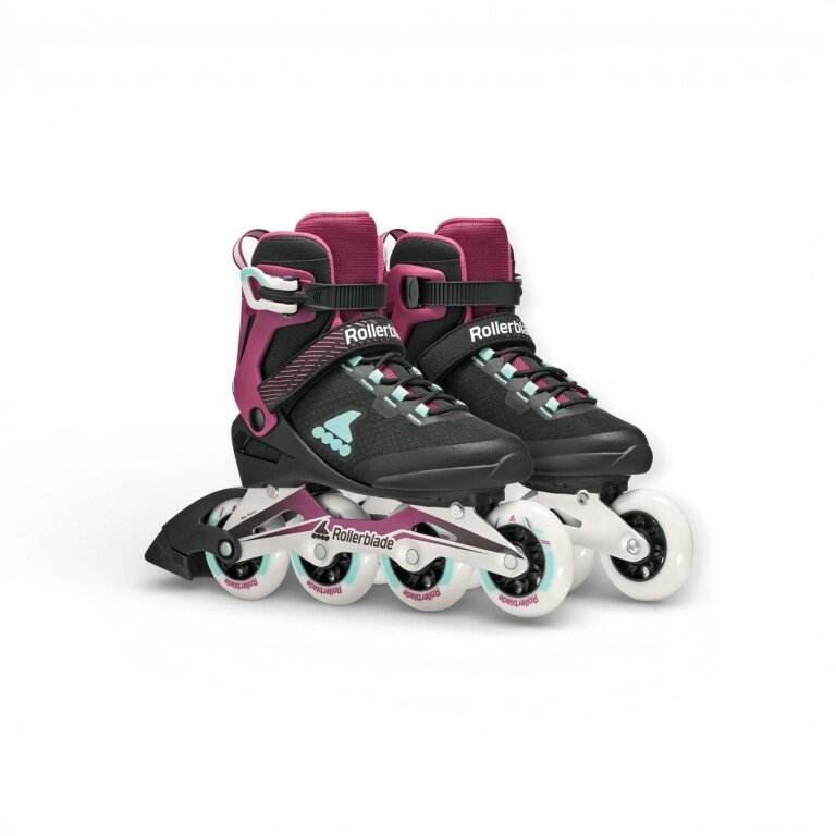 Rollerblade Inline Skates Macroblade 84 (Wheels: 84mm/84A, Bearings: SG7) black/burgundy/ocean green ladies