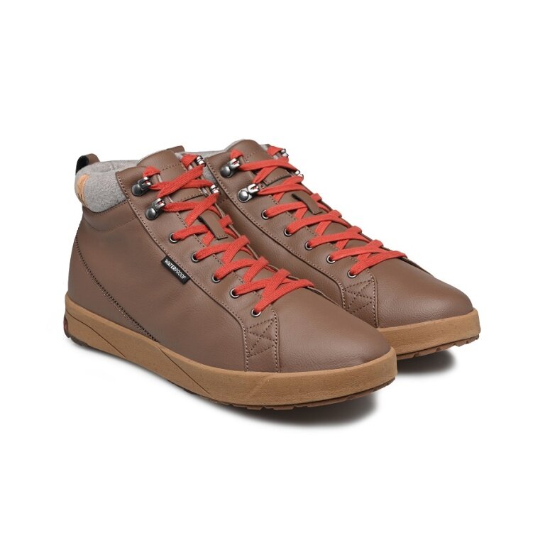 Saola Everyday Winter Shoes Bergen Waterproof Warm (Leather, Waterproof) Brown Men's