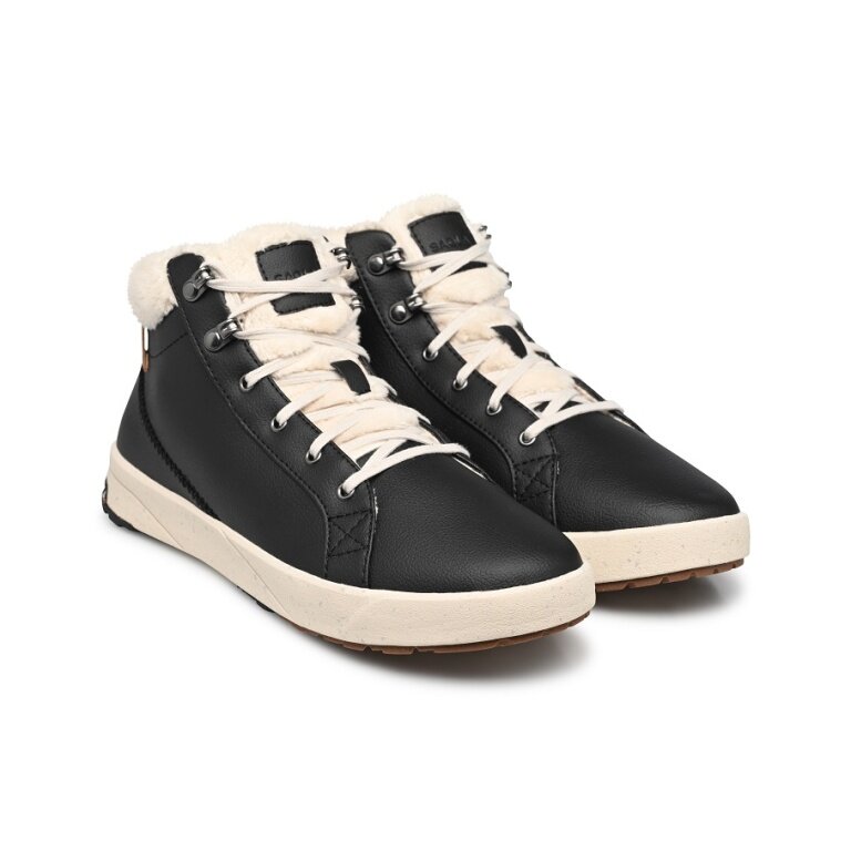 Saola Winter Shoes Bergen Warm (Leather, Fleece Lining) Black Ladies