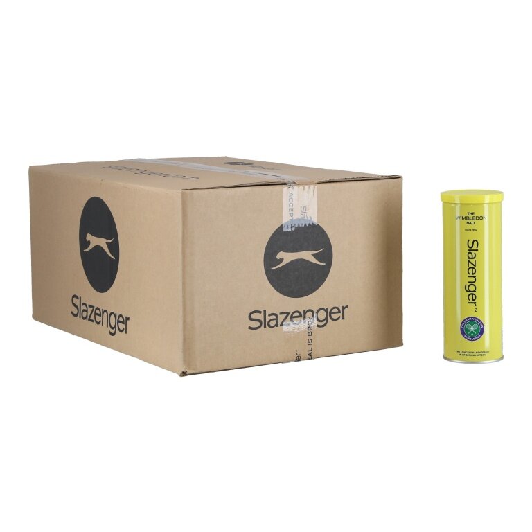Slazenger Wimbledon Tennis Balls (Official Wimbledon Ball) Box of 24 x 3 balls