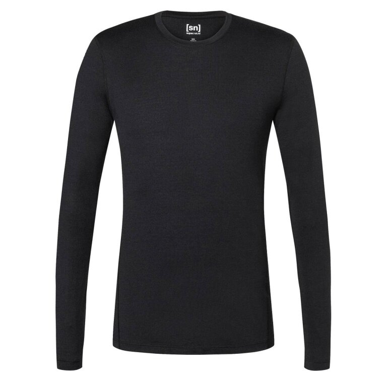 super natural Underwear Long Sleeve Base 230 - Merino Wool - Black Men