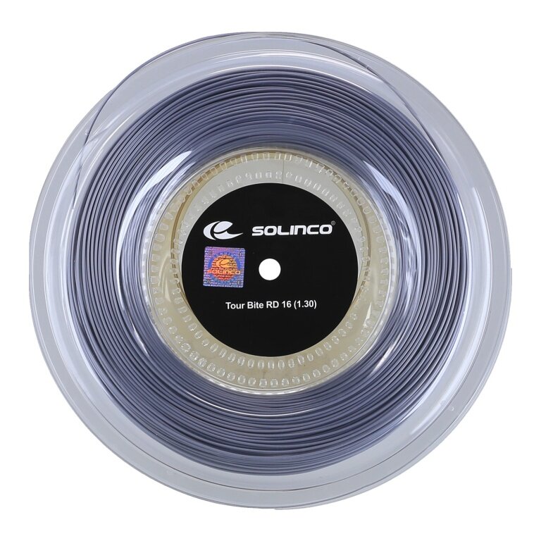 Solinco Tennis String Tour Bite Round (Durability+Power) Silver 200m Roll