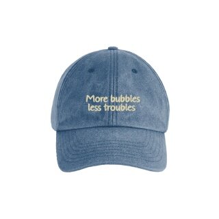 SWFD Baseball Cap More Bubbles Less Troubles Vintage Cap navy blue - 1 piece