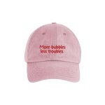 SWFD Basecap More Bubbles Less Troubles Vintage Cap pink - 1 piece