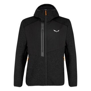 Salewa Hybrid Jacket Fedaia AlpineWool (warm, hybrid jacket made of wool blend fabric with hood) black Men