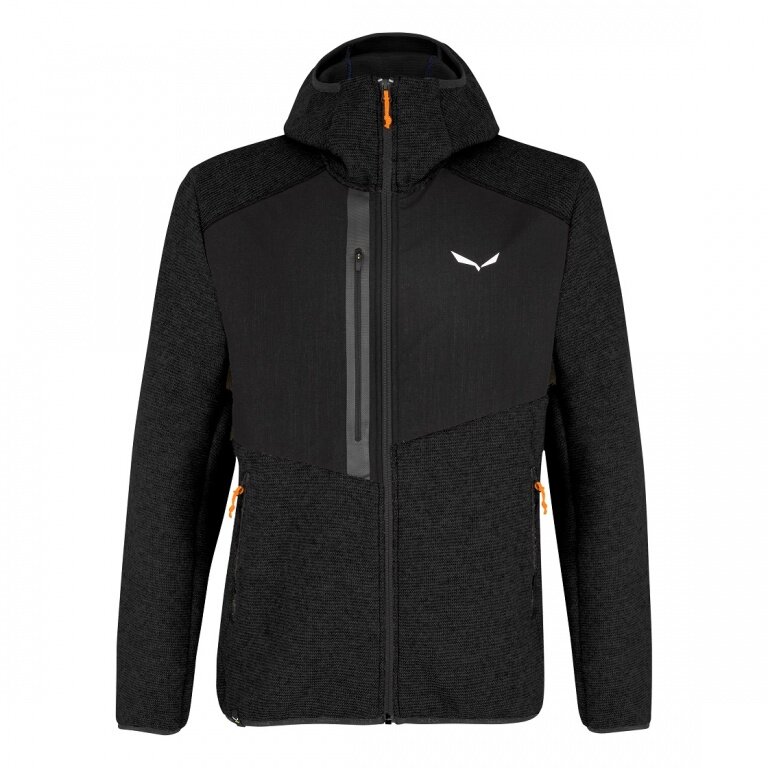 Salewa Hybrid Jacket Fedaia AlpineWool (warm, hybrid jacket made of wool blend fabric with hood) black Men