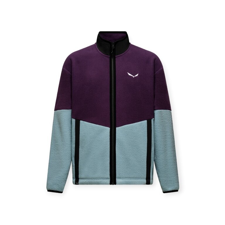 Salewa Fleece Jacket Fanes Full-Zip (warm, fluffy texture) violet/light blue men's
