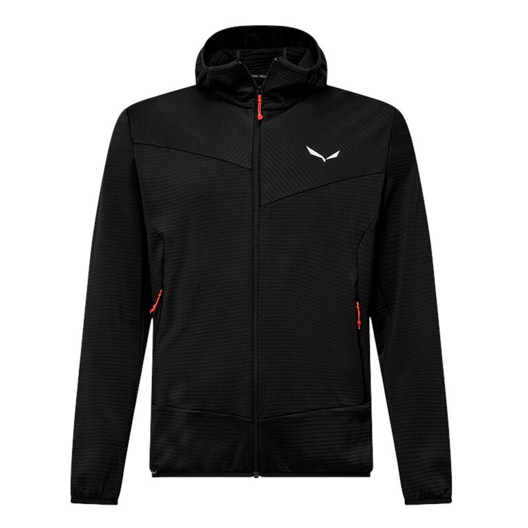 Salewa Fleece Jacket Puez Altavia Polarlite HD (with hood, soft material) black men's
