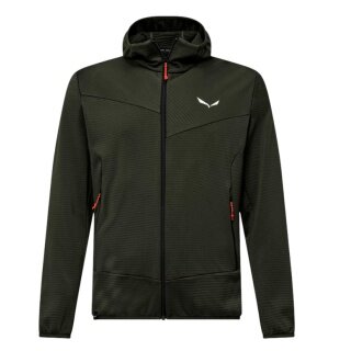 Salewa Fleece Jacket Puez Altavia Polarlite HD (with hood, soft material) olive/green men's