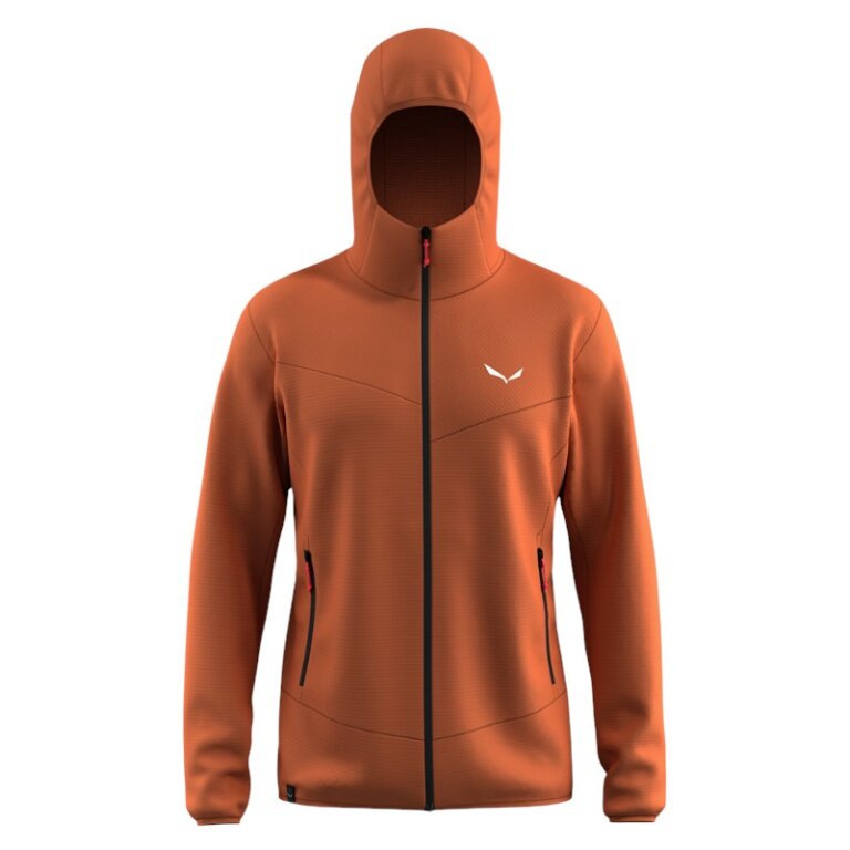 Salewa Fleece Jacket Puez Altavia Polarlite HD (with hood, soft material) brown men's