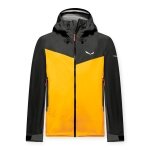 Salewa Ortles PTX 3L Hiking Hard Shell Jacket (waterproof, windproof) gold yellow/black men's