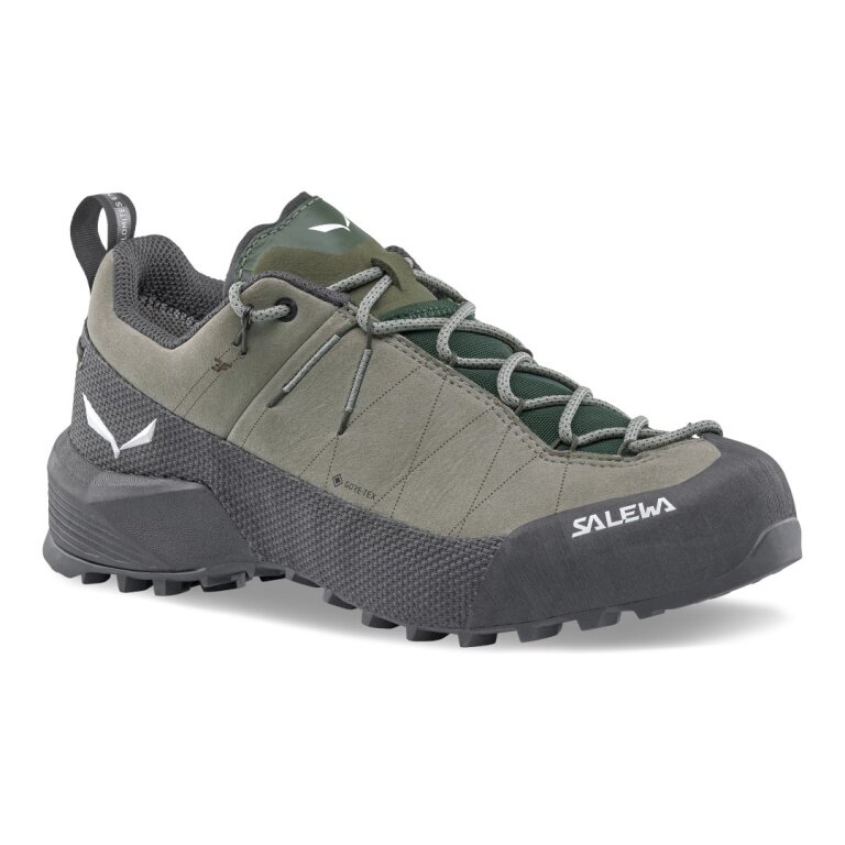 Salewa Wildfire Leather 2 GTX Hiking Shoes (Approach, Nubuck Leather, Waterproof) green/black Ladies