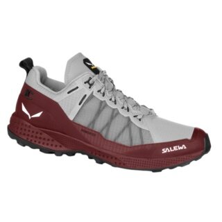 Salewa Pedroc PTX Hiking Shoes (Speed-Hiking, Powertex, waterproof, tear-resistant upper material) grey/wine red ladies