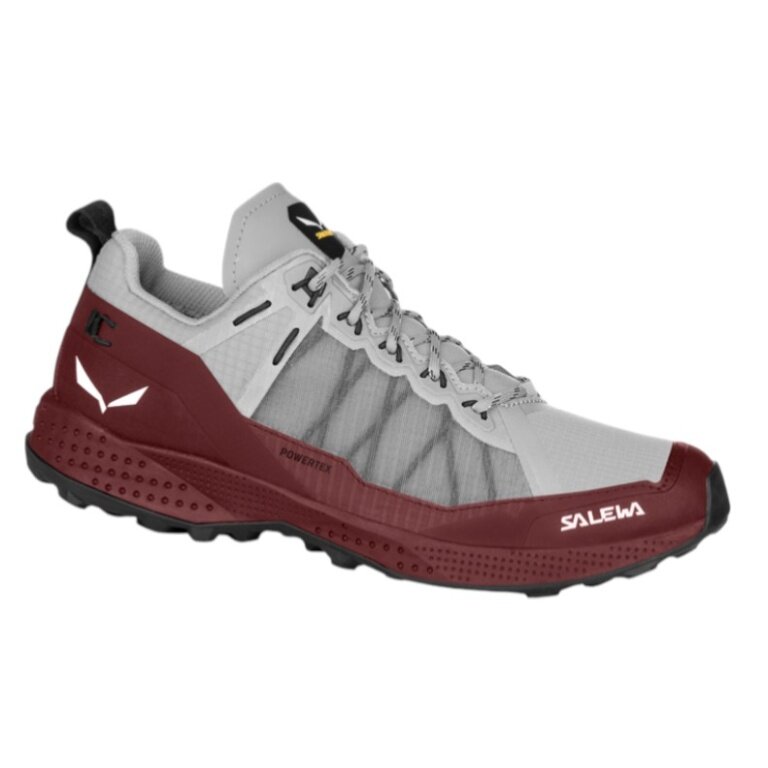 Salewa Pedroc PTX Hiking Shoes (Speed-Hiking, Powertex, waterproof, tear-resistant upper material) grey/wine red ladies