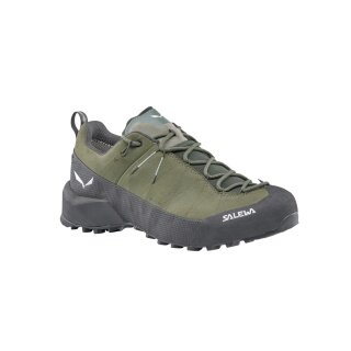 Salewa Wildfire Leather 2 GTX Hiking Shoes (Approach, Nubuck Leather, Waterproof) green/black Men's