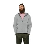 Salewa Fanes Sarner Full-Zip Wool Jacket (made from alpine wool knit, warm) silver/grey melange men's