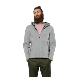 Salewa Fanes Sarner Full-Zip Wool Jacket (made from alpine wool knit, warm) silver/grey melange men's