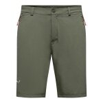 Salewa Softshell Hiking Trousers Puez Talveno DST (4-Way Stretch, Quick-Drying) Short Faded Green Men's