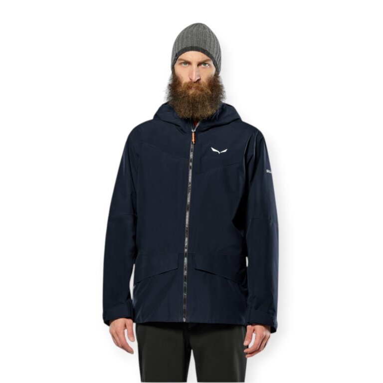 Salewa Hiking Hard Shell Jacket Puez GTX 2L EPE (waterproof, windproof) navy blue men's