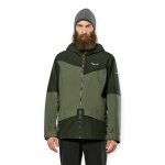 Salewa Hiking Hard Shell Jacket Puez GTX 2L EPE (waterproof, windproof) dark green/olive men's