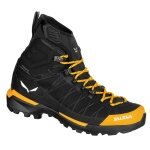 Salewa Hiking Shoes Ortles Light MID Powertex (Winter Hiking/Trekking, waterproof) black/gold Men