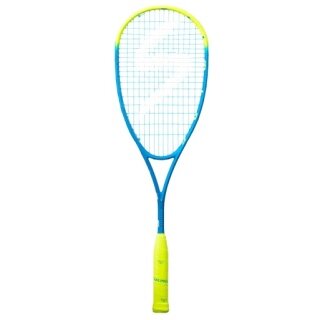 Salming squash racket Fusione PowerLite 149g/head-heavy blue/yellow - strung -