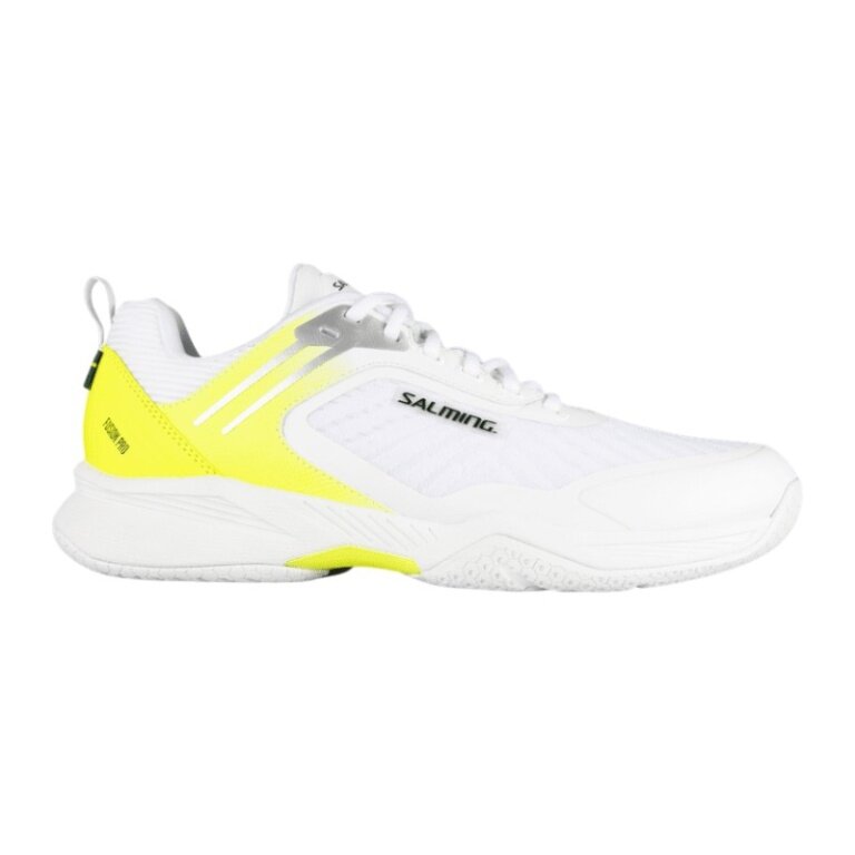 Salming Hall Indoor Court Shoes Fusion Pro Stability 2025 white/yellow men's