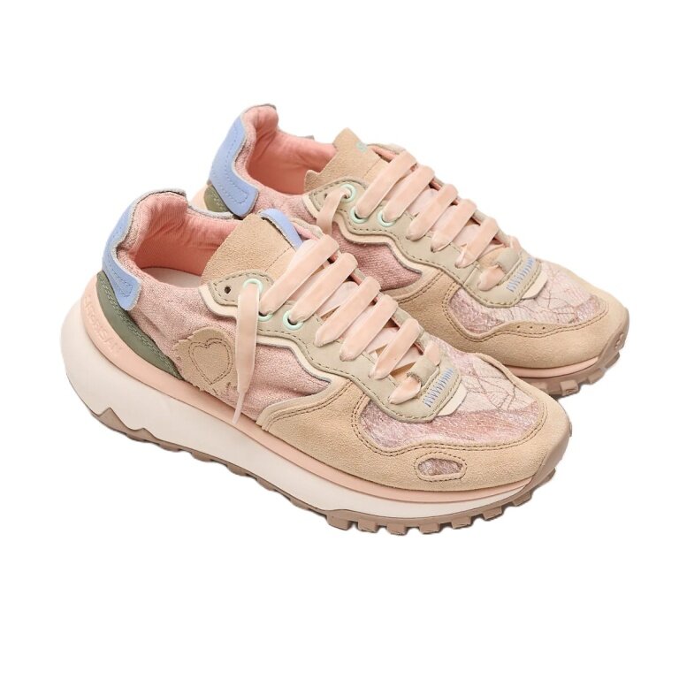 Satorisan Sneaker Chacrona Metta Lino Whitewisp - pink/beige ladies