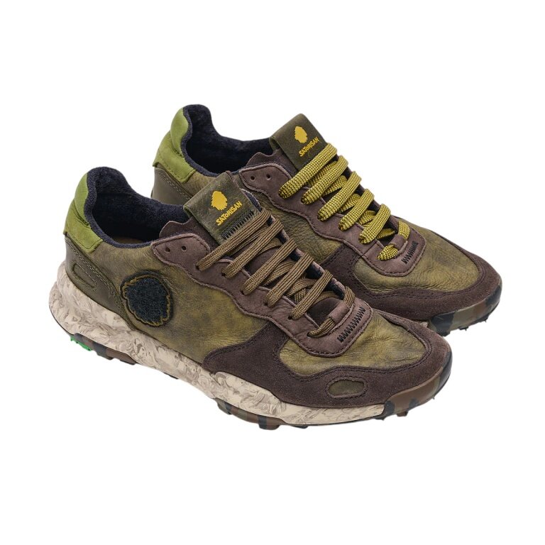 Satorisan Sneaker Chacrona Premium brown/green men's