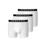 Schiesser Underwear Boxer Shorts 95/5 Elastic Waistband White Men - 3 Pack