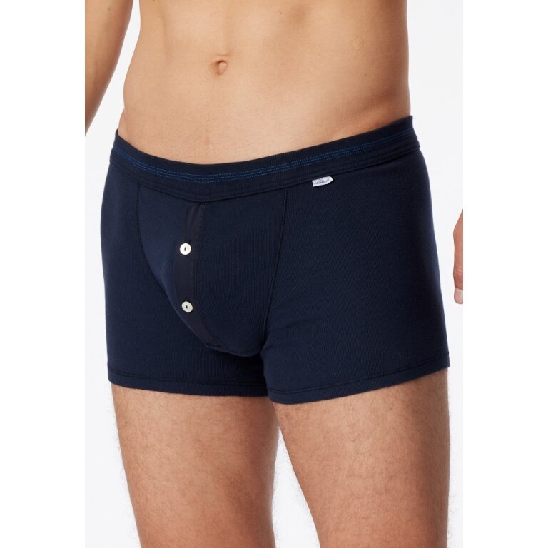 Schiesser Underwear Boxer Shorts Revival Karl-Heinz Dark Blue Men's - 1 Piece