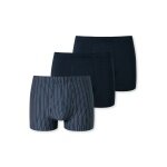 Schiesser Underwear Boxer Shorts 95/5 Organic Cotton Multi-coloured Dark Blue/Striped 912 Men's - Pack of 3