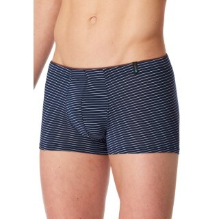 Schiesser Underwear Boxer Shorts Long Life Soft Modal Stripes Admiral Blue Men's - 1 Piece