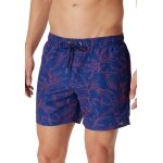 Schiesser Swim Shorts Woven Pattern Blue/Red Men's