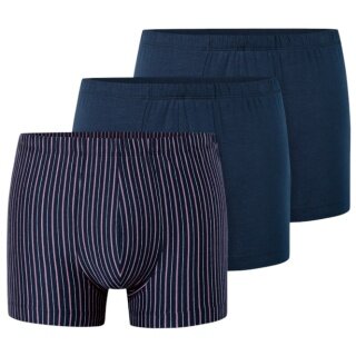 Schiesser Underwear Boxer Shorts 95/5 Organic Cotton multi-coloured dark blue/striped 922 Men's - 3 pieces